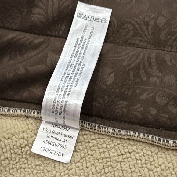 Ariat Trucker Women’s Embossed Softshell Cream Sherpa Lined Jacket Size M - Picture 9 of 12